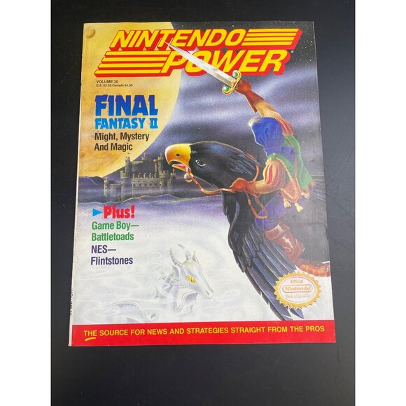 Nintendo Power Other - Nintendo Power Vol#30 Final Fantasy II, Battletoads,Flintones NES Complete SKU 3